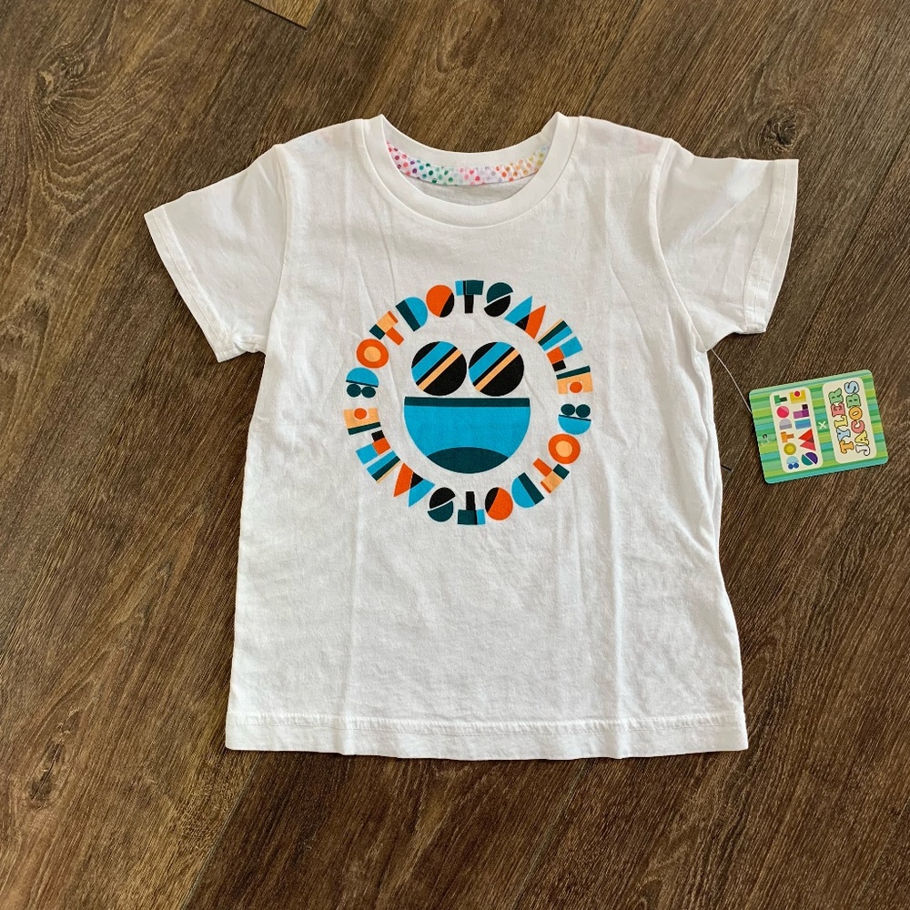 NWT Dot Dot Smile Artist Collaboration T-Shirt, Size 6